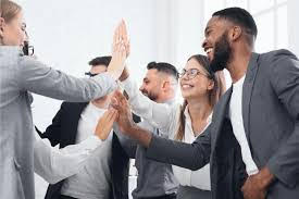 Happy business people